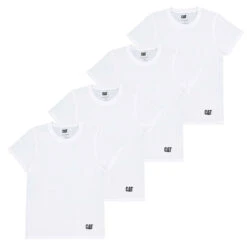 CAT - Men's 4 Pack Crew T-Shirt (43CT393525TA-WHT)