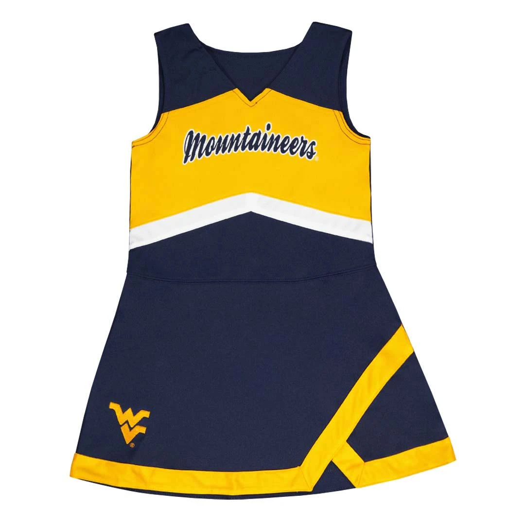 Outerstuff Girls' West Virginia Mountaineers 2 Piece Cheer Dress (K456SX 75) - Image 2