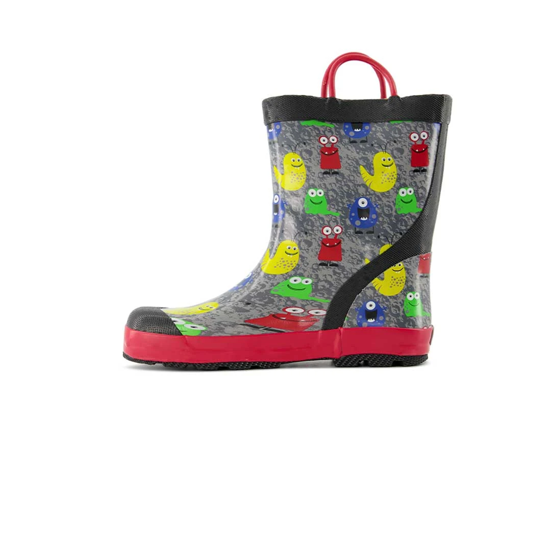 Kamik - Kids' (Preschool) Monsters Rain Boots (EK6113 BLK) - Image 2