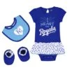 Outerstuff Girls' (Infant) Kansas City Royals Creeper Set (KP327D8 21)