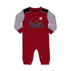 Outerstuff Kids' (Infant) Nebraska Cornhuskers Long Sleeve Coverall (K41T85 77)