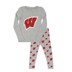 Outerstuff Kids' (Toddler) Wisconsin Badgers Long Sleeve Pant Sleep Set (K447EK 82)