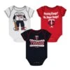 Outerstuff MLB - Kids' (Infant) Minnesota Twins 3 Piece Short Bodysuits (KT32B5A 05)