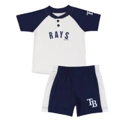 Outerstuff MLB - Kids' (Infant) Tampa Bay Rays Henley/Short Set (K327B7 29)