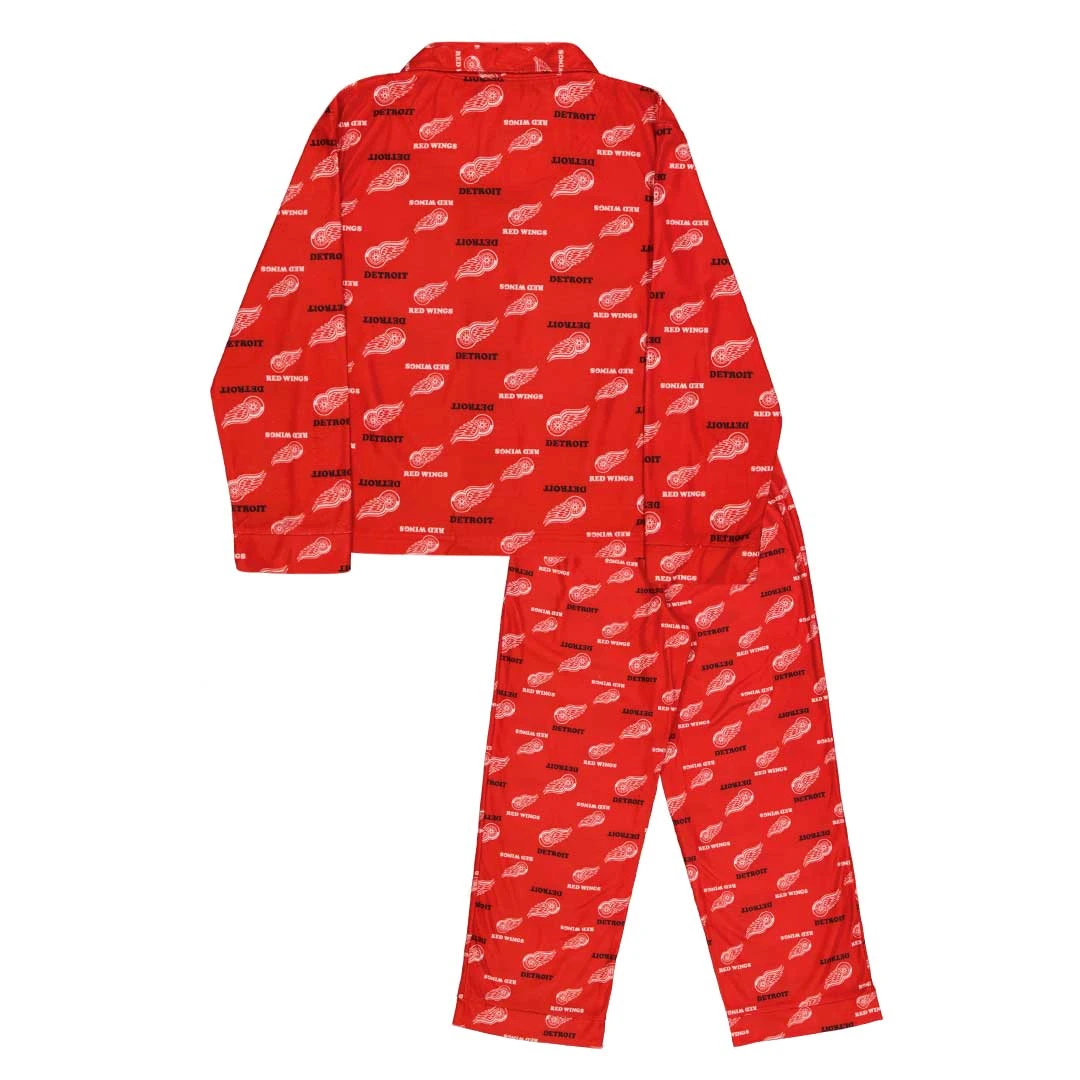 NFL NHL - Kids' (Junior) Detroit Red Wings 2 Piece Printed Pajama Set (KL58LFSEE) - Image 2