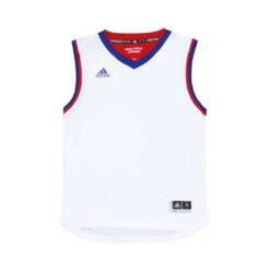 Adidas - Kids' (Junior) Kansas Jayhawks Basketball Home Replica Jersey (RA48XJ195)