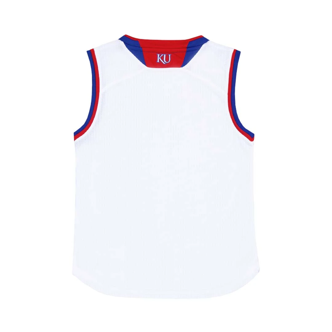 Adidas - Kids' (Junior) Kansas Jayhawks Basketball Home Replica Jersey (RA48XJ195) - Image 4